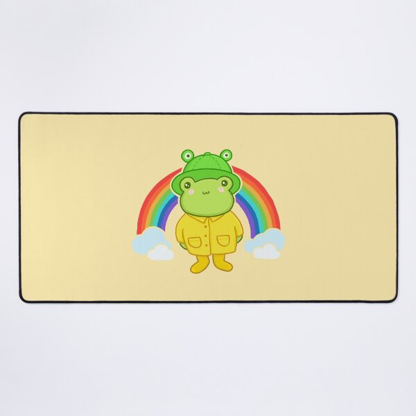 Item preview, Kawaii Frog with Rainbow Hat: Cottagecore Aesthetic, Pastel Hippy Theme, Perfect for Teens, Featuring Happy Anime Froggy designed and sold by MinistryOfFrogs.
