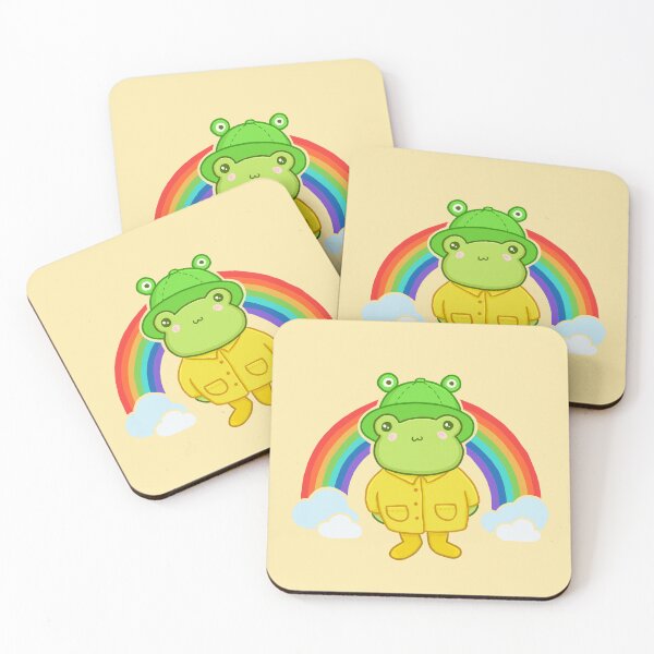 Item preview, Kawaii Frog with Rainbow Hat: Cottagecore Aesthetic, Pastel Hippy Theme, Perfect for Teens, Featuring Happy Anime Froggy designed and sold by MinistryOfFrogs.