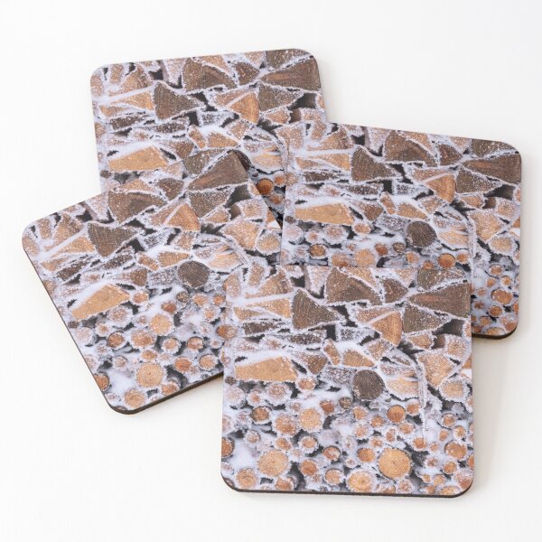 Item preview, Frost on a pile of firewood designed and sold by LubosChlubny.