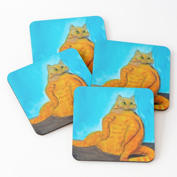 Item preview, Fat cat, acrylic gouache painting designed and sold by Dagomarosart.