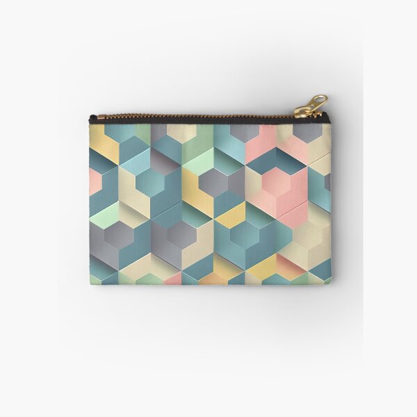 Aperçu de l'œuvre Isométrique hexagonal dans des couleurs pastel créée et vendue par Patternifico.
