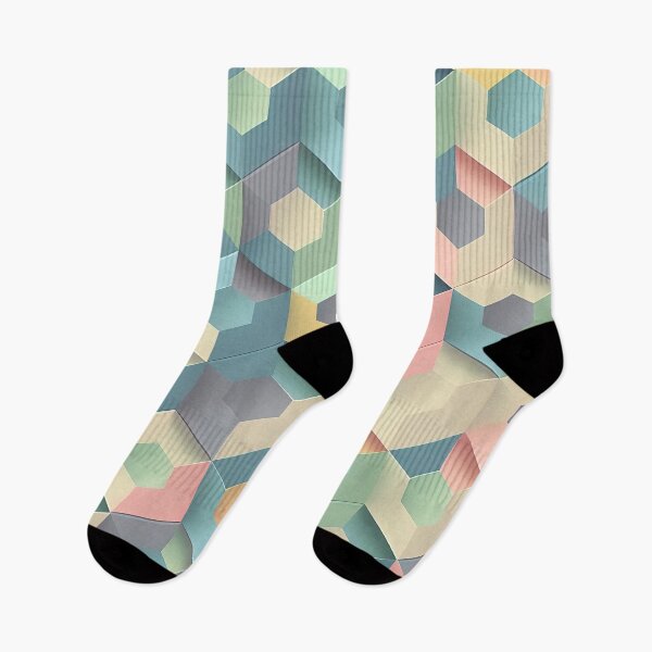 Artikelvorschau, Sechseckige isometrische in Pastellfarben entworfen und verkauft von Patternifico.