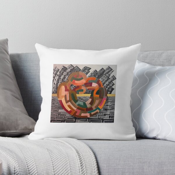 Basile Luigi 3 a New York olio su tela 40 x 40 2017 Throw Pillow