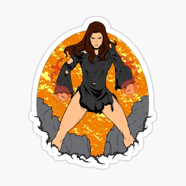 Flame Witch Sticker