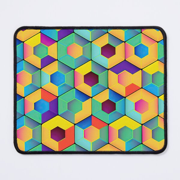 Item preview, Hexagonal Isometric in Neon Colours designed and sold by Patternifico.