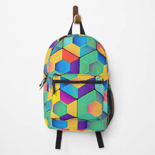 Item preview, Hexagonal Isometric in Neon Colours designed and sold by Patternifico.