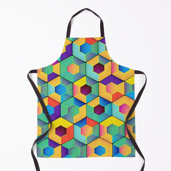 Item preview, Hexagonal Isometric in Neon Colours designed and sold by Patternifico.