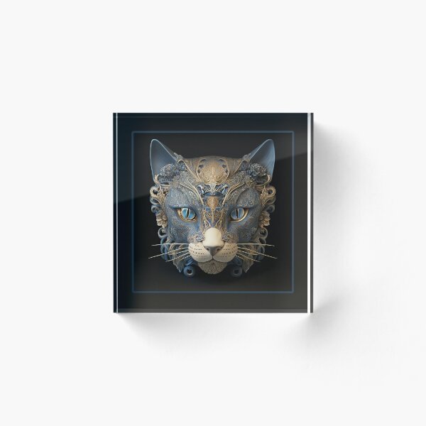 Item preview, Blue and Gold Ivory Cat (Black) designed and sold by fi-generations.