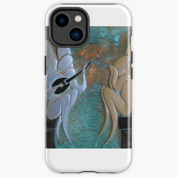 Basile Luigi Il divino suono dell'angelo mis 42x54 (smalti su rame sbalzato e patinato verde)2009 iPhone Tough Case