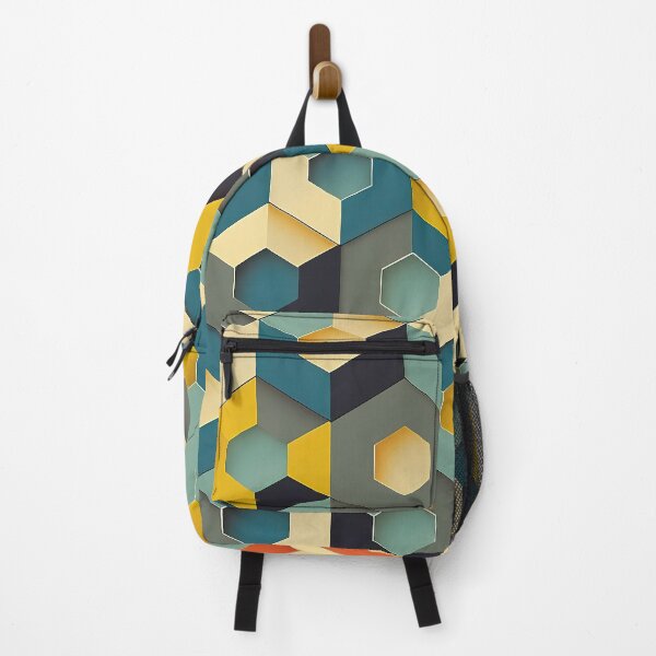 Item preview, Hexagonal Isometric in Primary Colours designed and sold by Patternifico.