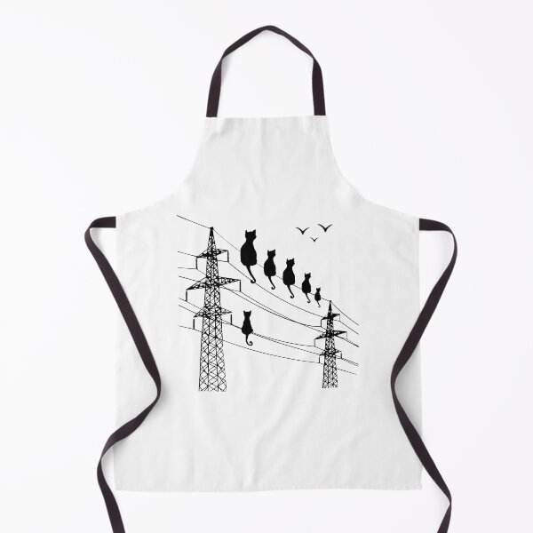 Item preview, A group of cats sits on electric wires designed and sold by GorinART.