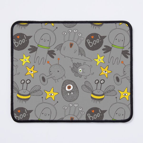 Item preview, Duddle Monsters Pattern Black and White designed and sold by KOTOdesign.
