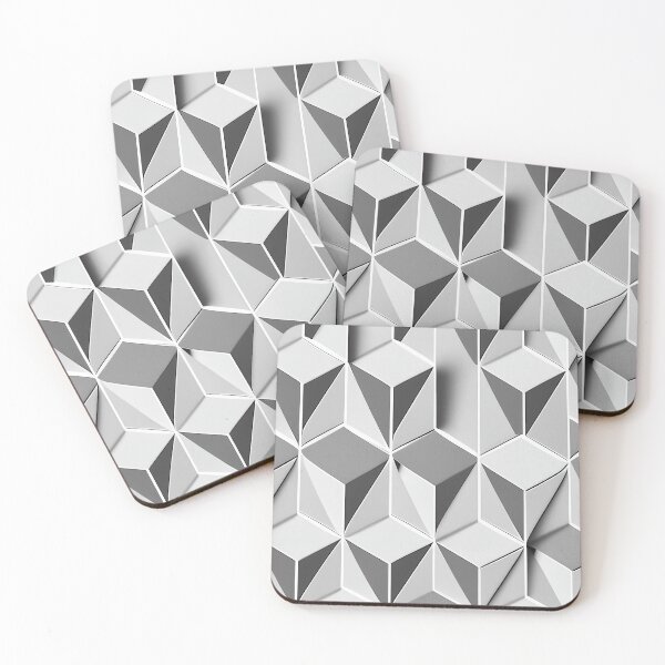 Item preview, "Haven" - Modern Geometric Abstract Pattern in Grey Silver Black White designed and sold by HiArtify ❤️.