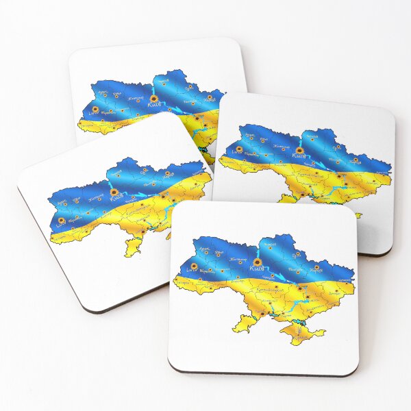 Item preview, Ukraine map, Ukrainian flag, Ukrainian cities designed and sold by PrintGood.