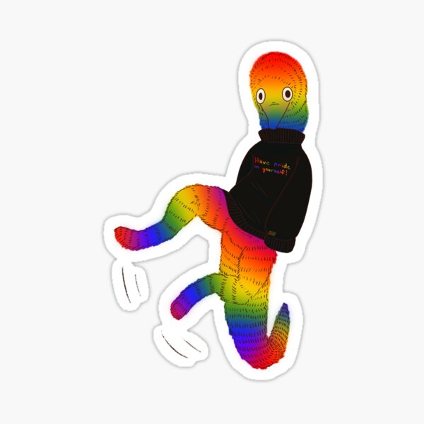 Worm on a string pride Sticker