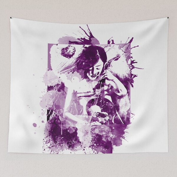 Item preview, Woman with cello violet designed and sold by piesdesignart.