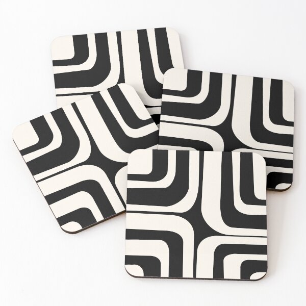 Item preview, Black and pastel abstract retro style rectangles designed and sold by BattaAnastasia.