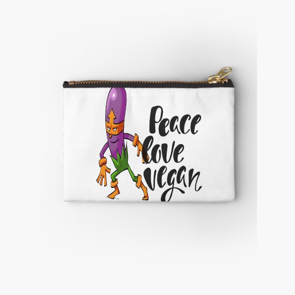 Item preview, Peace Love Vegan Eggplant Hero Foodie Vegetable Superhero designed and sold by ProjectX23.