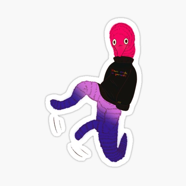 Bisexual worm on a string Sticker