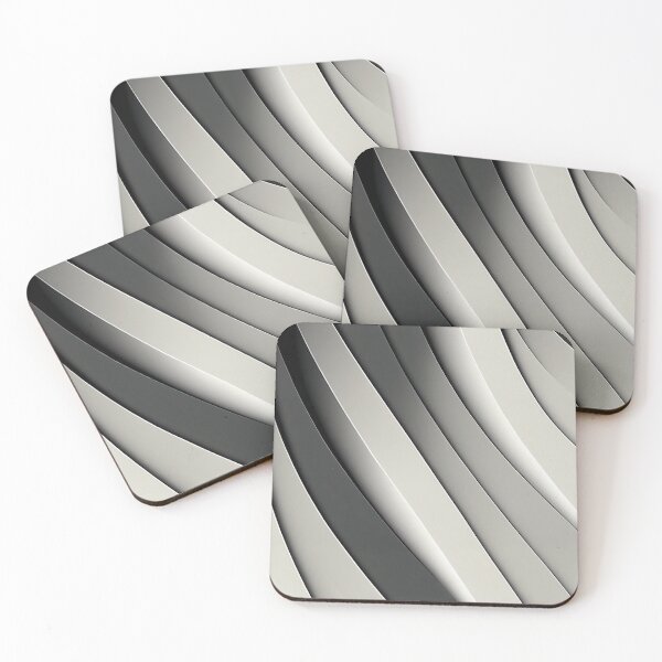 Item preview, "Tessa" - Modern Geometric Abstract Pattern in Grey Silver Black White designed and sold by HiArtify ❤️.