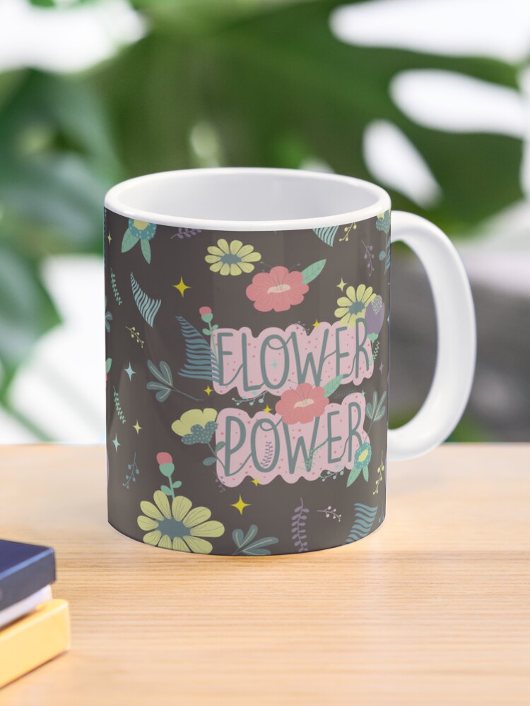 Imagen 1 de 6, Taza de café con la obra Flower Power, diseñada y vendida por AnaidZahori.