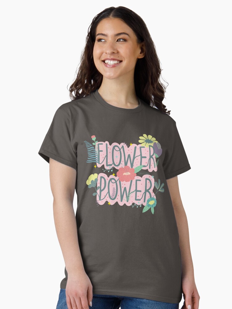 Imagen 2 de 7, Camiseta clásica con la obra Flower Power, diseñada y vendida por AnaidZahori.