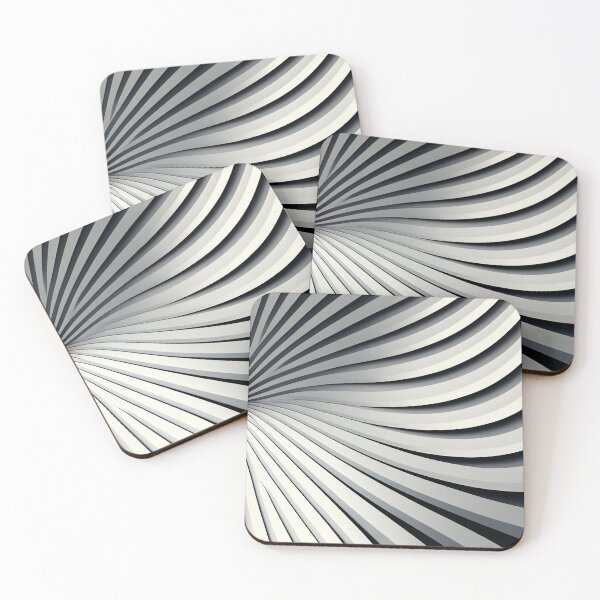Item preview, "Daphne" - Modern Geometric Abstract Pattern in Grey Silver Black White designed and sold by HiArtify ❤️.