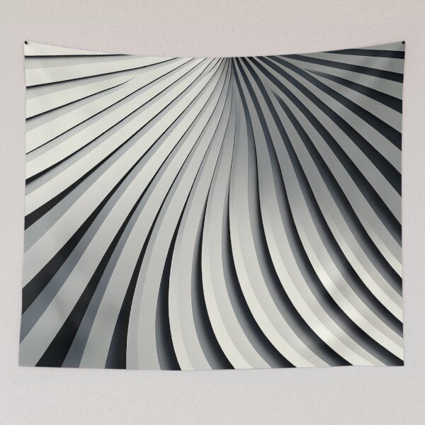 Artikelvorschau, "Daphne" - Modernes geometrisches abstraktes Muster in Grau-Silber-Schwarz-Weiß entworfen und verkauft von HiArtify ❤️.