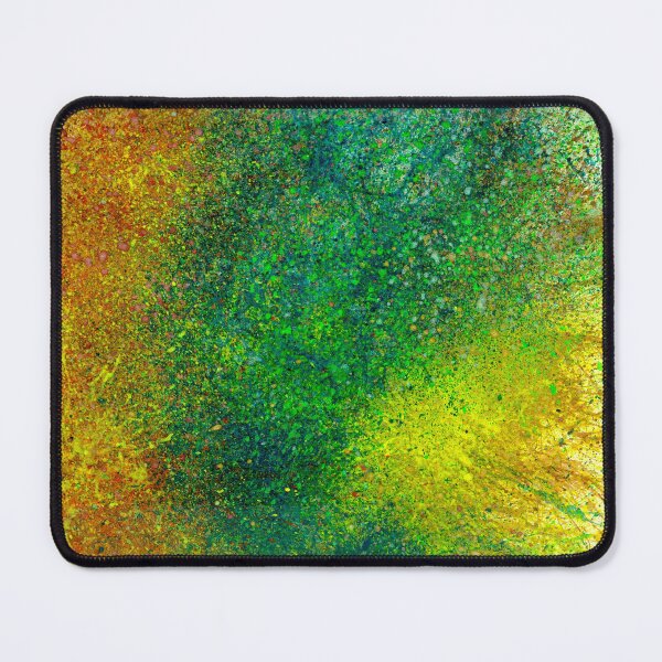 Item preview, Moments Of The Divine Enlightenment #691 Bold Unique Vibrant New Age 5D Original Hand-painted OOAK Abstract Painting Detail 2 In Teal Green Yellow Brown Bronze Copper Jewel Tones Nebula Galactic Art designed and sold by Rainbow Artist Orlando L.