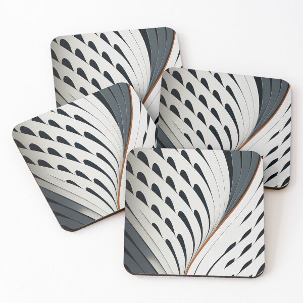 Item preview, "Adaline" - Modern Geometric Abstract Pattern in Grey Silver Black White designed and sold by HiArtify ❤️.