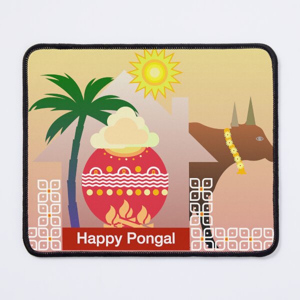 Item preview, Happy Pongal 2023 modern design red designed and sold by Bakkia.