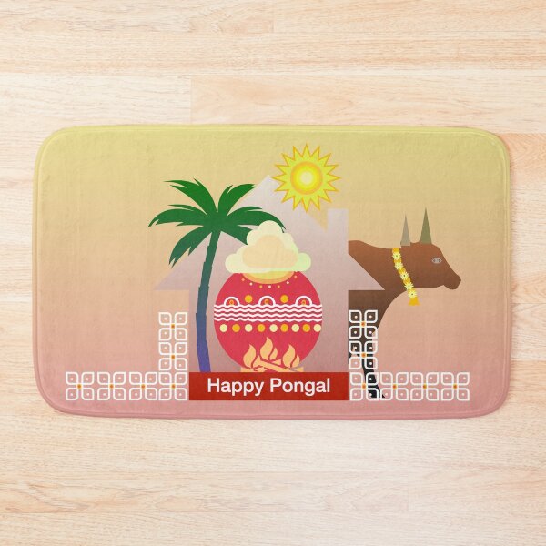 Item preview, Happy Pongal 2023 modern design red designed and sold by Bakkia.