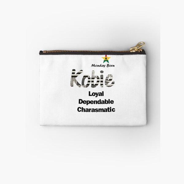 Item preview, Monday Born Ghanaian Male Name 'Kobie' in black and white designed and sold by WhoWeAre.