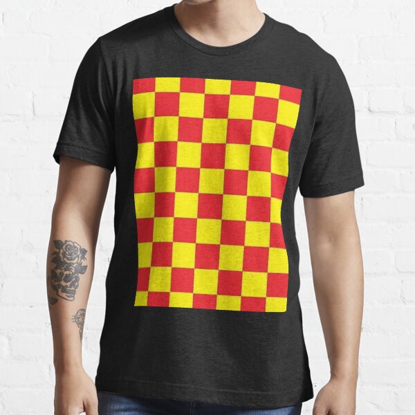 “Red and Yellow Checkered 1 " T-shirt for Sale by JGVentures