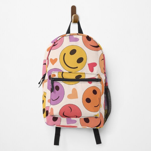 Item preview, Colorful Happy smiling faces with hearts pattern designed and sold by Yasminepatterns .