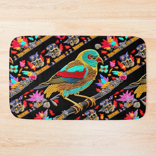 Item preview, Everybirdy golder birds pattern embroidered 04_S60 designed and sold by CreArtorium.