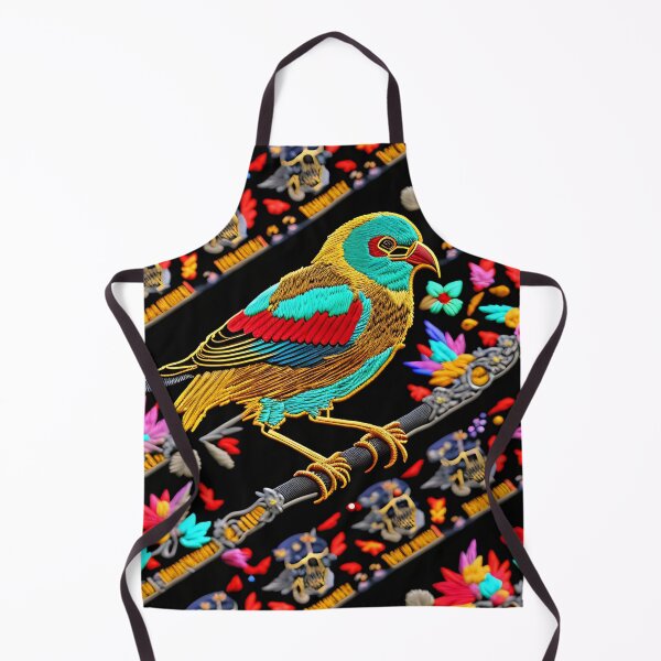 Item preview, Everybirdy golder birds pattern embroidered 04_S60 designed and sold by CreArtorium.