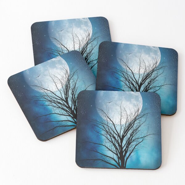 Item preview, Moon And Tree - Minimalist Painterly Collage designed and sold by Dyrk Wyst Redbubble Shop.