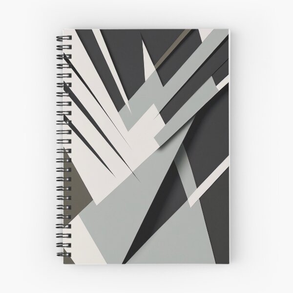 Item preview, "Fiona" - Modern Geometric Abstract Pattern in Grey Silver Black White designed and sold by HiArtify ❤️.