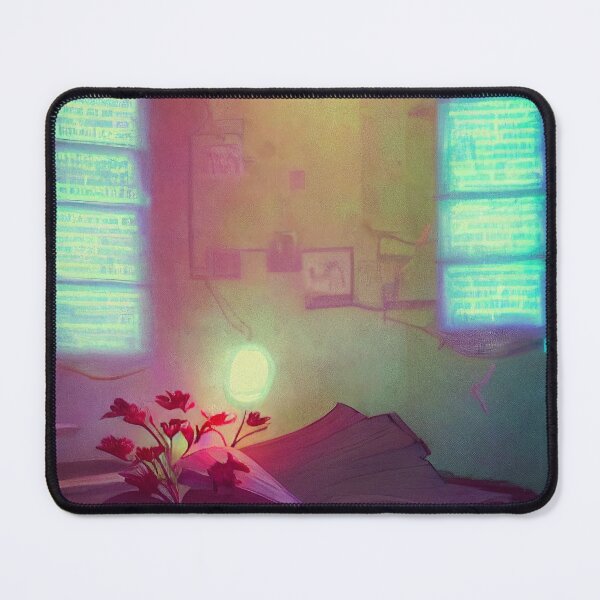 Item preview, Flowers growing from a book in a cyberpunk world designed and sold by Nicolas-T.