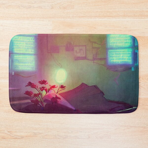 Item preview, Flowers growing from a book in a cyberpunk world designed and sold by Nicolas-T.
