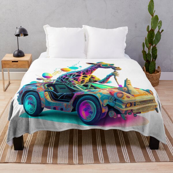 Item preview, Neon giraffe driving designed and sold by KittyCat08.