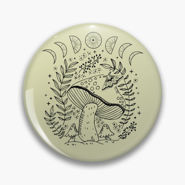 Item preview, Dark Academia Witchy Moon: Goblincore Cottagecore Aesthetic Fungi Moon Phases, Nature Forest Fairy Grunge Farmcore designed and sold by MinistryOfFrogs.