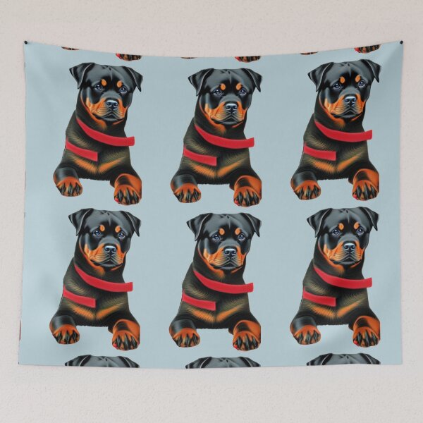 Item preview, Rottweiler Dog Christmas Celebration 5 designed and sold by AnadAA.