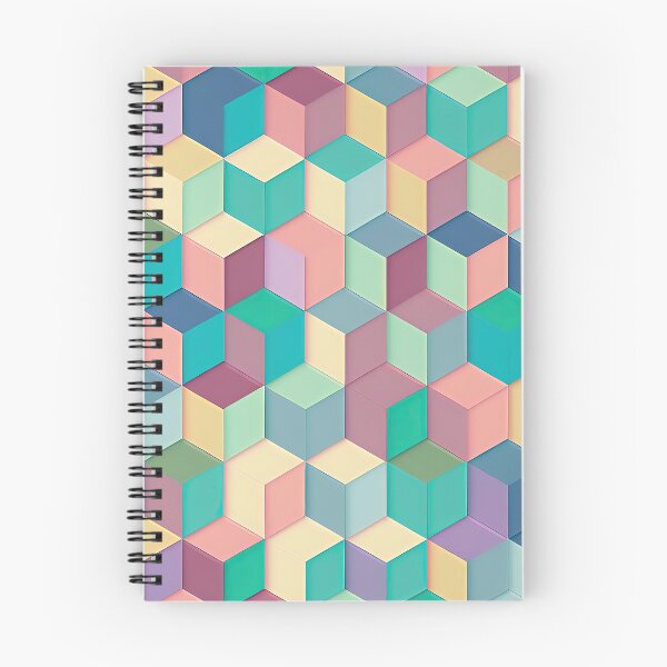 Item preview, Cubic Isometric in Pastel Colours designed and sold by Patternifico.