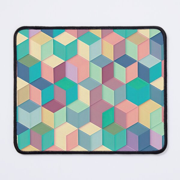Item preview, Cubic Isometric in Pastel Colours designed and sold by Patternifico.