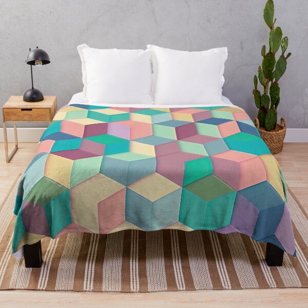 Item preview, Cubic Isometric in Pastel Colours designed and sold by Patternifico.