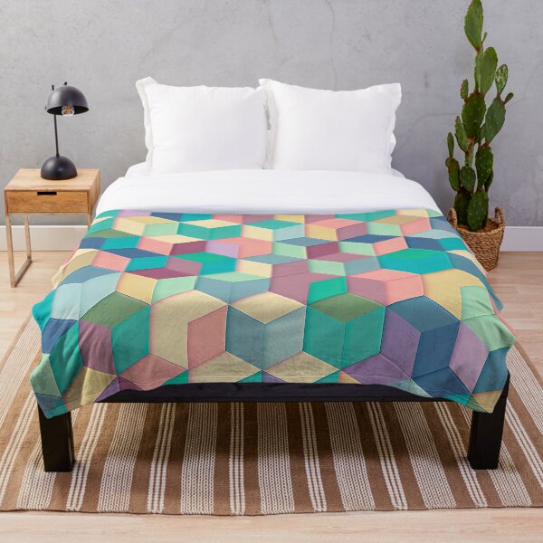 Artikelvorschau, Kubische Isometrie in Pastellfarben entworfen und verkauft von Patternifico.