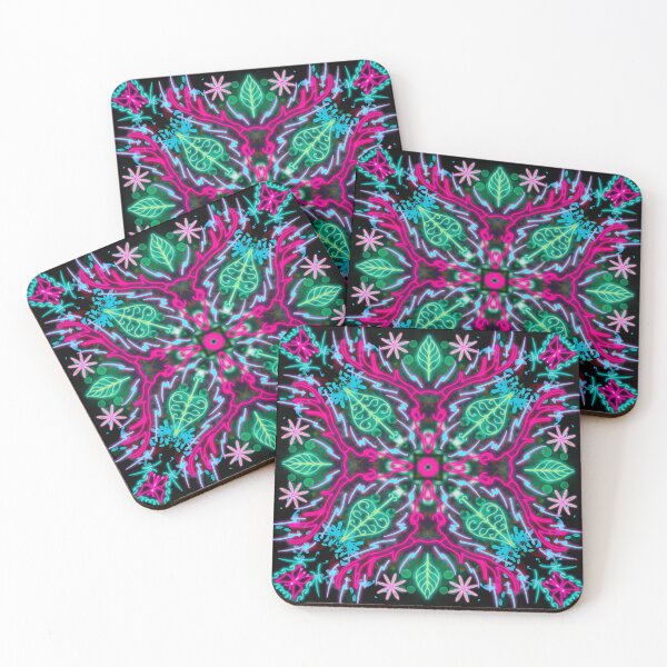 Item preview, Neon Mandala Flower Abstract designed and sold by Chatchot.