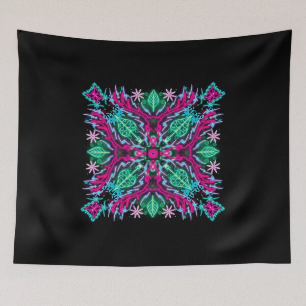Item preview, Neon Mandala Flower Abstract designed and sold by Chatchot.